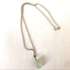 Aquamarine crystal necklace